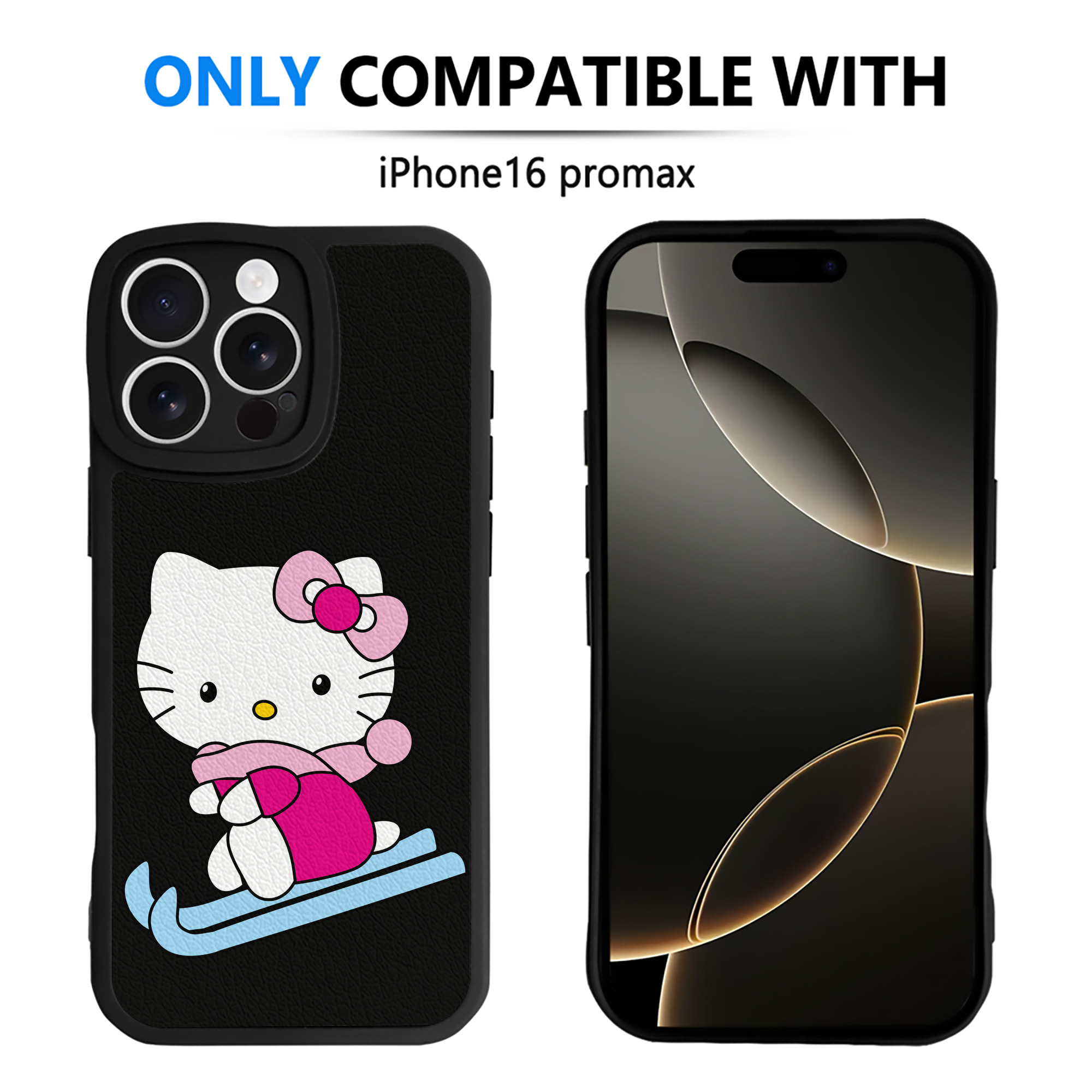 （画像用） Hello Kitty ハローキティ 【iPhone 16シリーズ対応】シリコンスマホケース（レザー調） 材質：シリコン